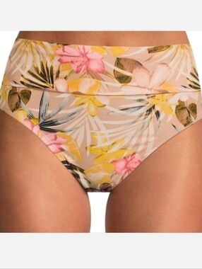 TIME AND TRU Women's 2-PC Floral Bikini Set Top And High Waist Bottom Sz XL